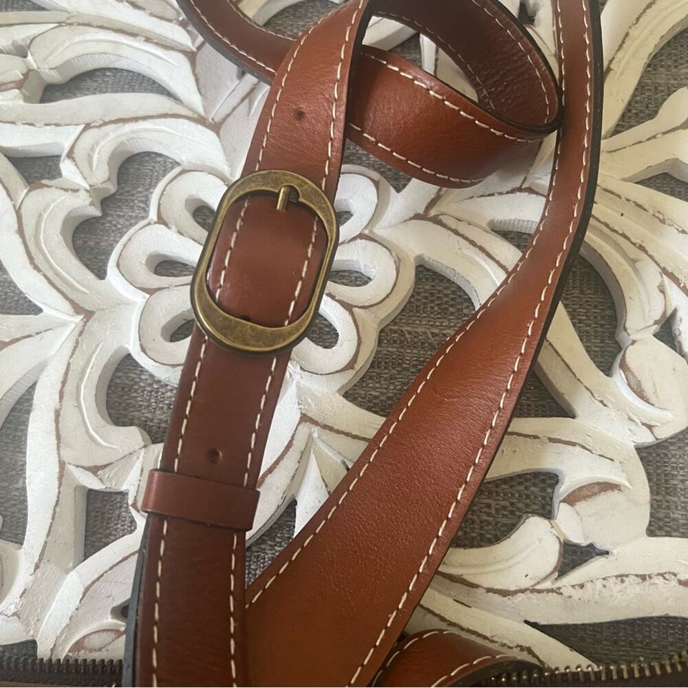 Patricia Nash Brown Leather Crossbody Bag Purse - Picture 8 of 10
